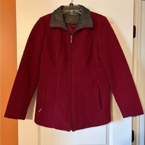 Gallery Women's Quilted Burgundy Jacket
